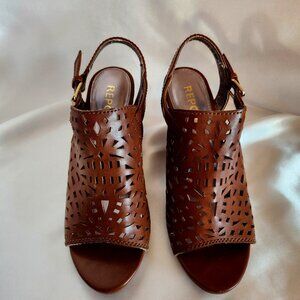 Report Sansa Laser Cut Design Slingback Wedge